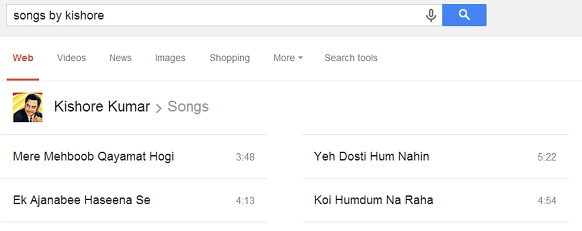Google songs by search