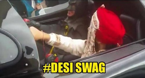 SIKH GROOM making GRAND ENTRANCE feat BATMAN & BATMOBILE