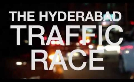 Guy On Bicycle And His Friend In Car Race In Hyderabad During Rush Hours. Guess Who Won?