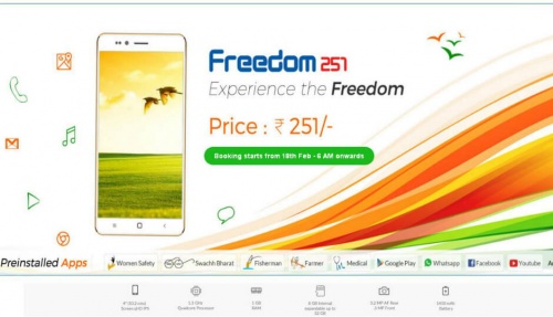 World’s Cheapest Smartphone Freedom 251 launched at Rs 251/-only. Buy It From Here…!