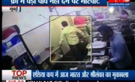Shiv Sena Member ASSAULTS Shopkeeper For Refusing To Give Him FREE Vada Pavs
