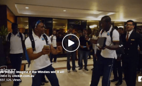 Watch: Video Of The West Indies Team Celebrating Their Win.