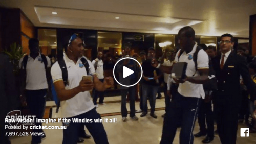 Watch: Video Of The West Indies Team Celebrating Their Win.